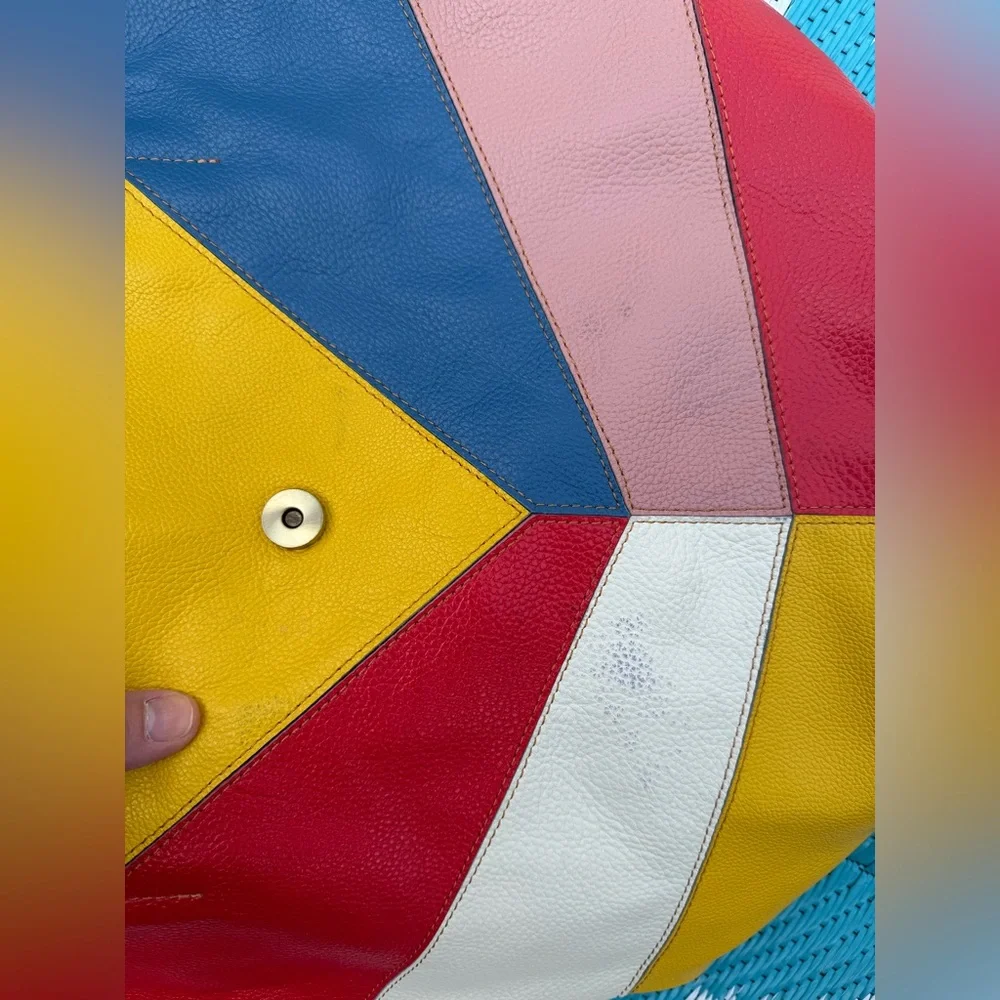 Amerileather Patchwork boho stud hippie leather purse - Picture 15 of 16